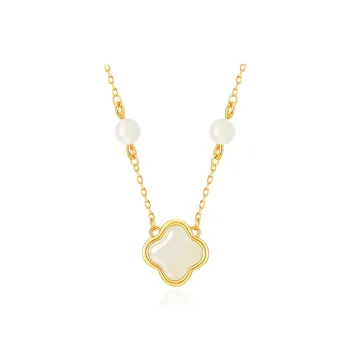 JIACUIYUN Necklaces Green Jade Unisex
