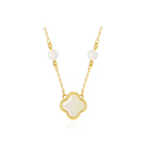 JIACUIYUN Necklaces Green Jade Unisex