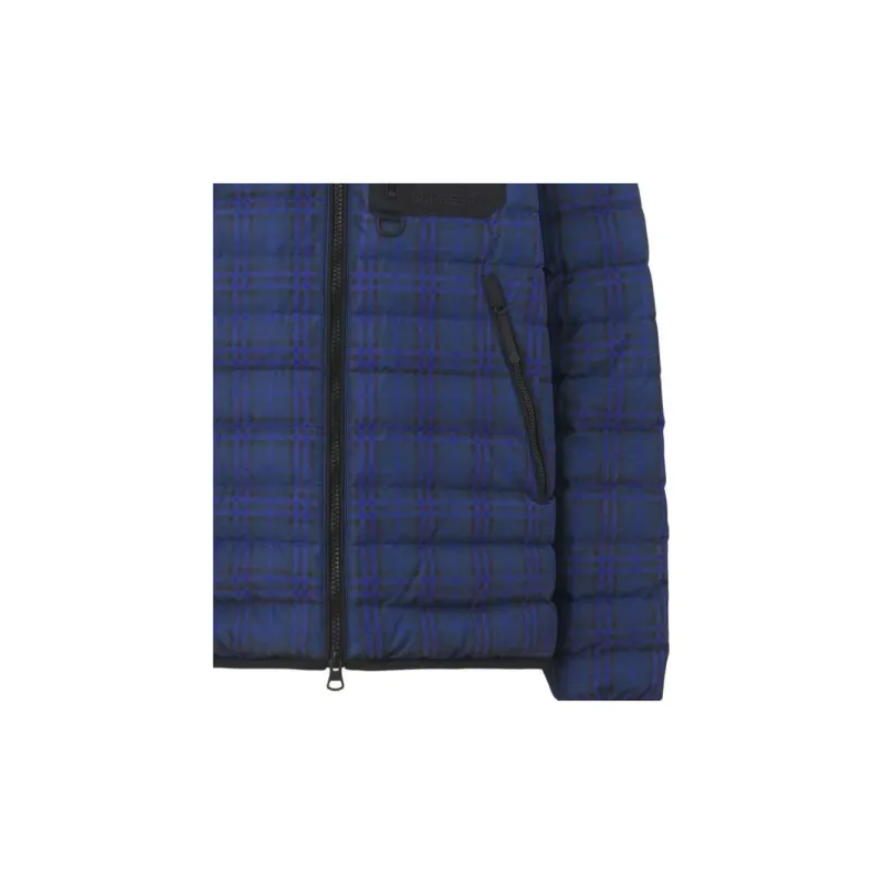 Burberry Check Print Padded Down Jacket-5