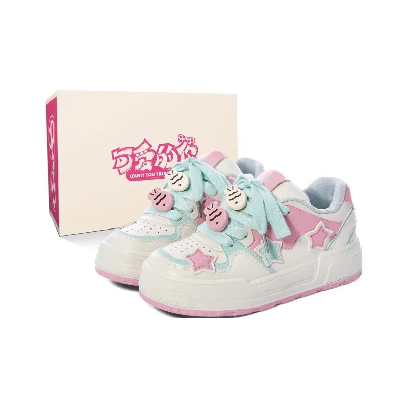 Lovely You Lightweight Anti-Slip Low-Top Skateboard Shoes Women's-36