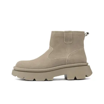 AOKANG Ankle Boots Men Sand