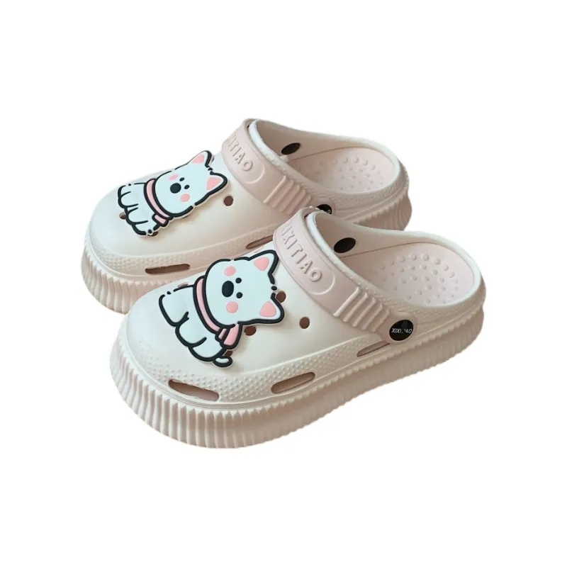 Thin Strips Slippers Women's, White+Egg Yolk-26