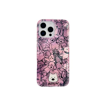 Sopi Acrylic Material Pink Tin Foil Textured Lines Phone Cases Compatible With IPhone 16/15 Pro Max/Apple 13/14 Pro/Max