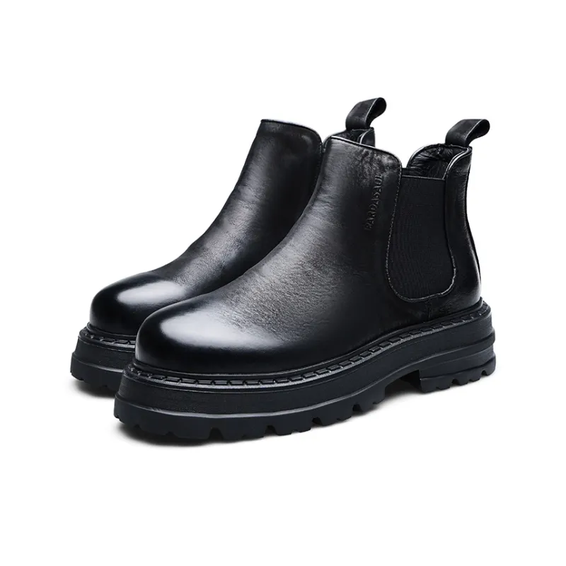 PARDASAUL Short Chelsea Boots Men's Black-7