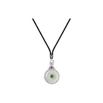 Heart Grass Chalcedony Jade Necklaces Women's