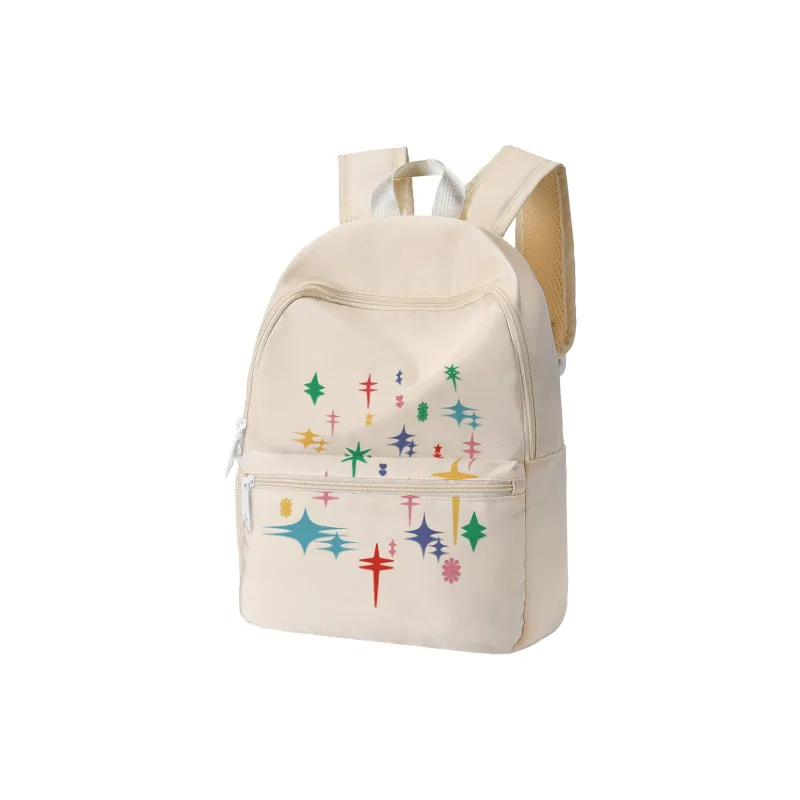 TURN UP Polyester Backpack Regular Unisex Apricot/Multicolor-13