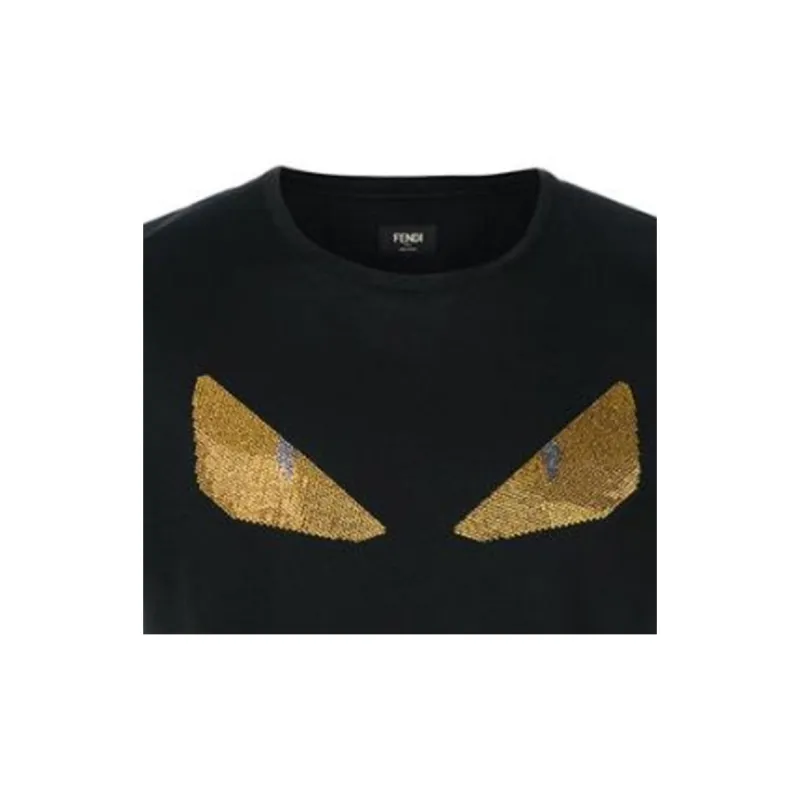 FENDI T Shirts Men Black-4
