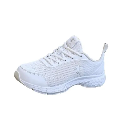 QIAODAN Breathable Low-Top Running Shoes Women's White Silver