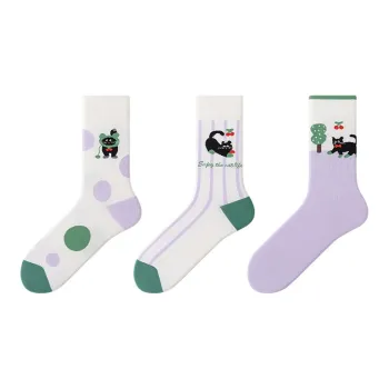 MIIOW Mid Calf Socks Unisex 3 Pack