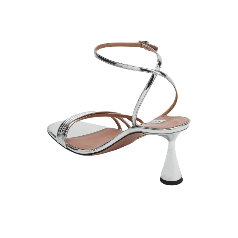 AQUAZZURA Latour Strap Sandals 7.5cm Women's Silver-3