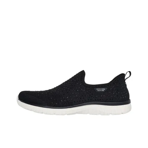 Martha Stewart x Skechers Slip Ins Anti-Slip Wear-Resistant Low-Top Casual Shoes Women's Black