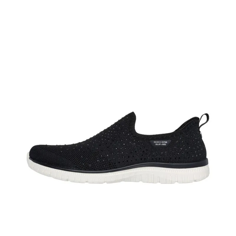 Martha Stewart x Skechers Slip Ins Anti-Slip Wear-Resistant Low-Top Casual Shoes Women's Black-0