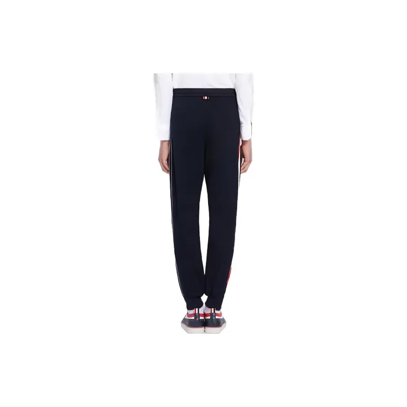 THOM BROWNE Knitted Sweatpants Men Navy-1
