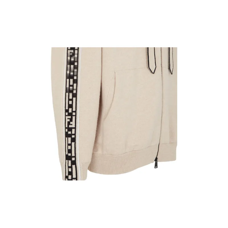 FENDI Loose Fit Knitwear Men's Beige-3