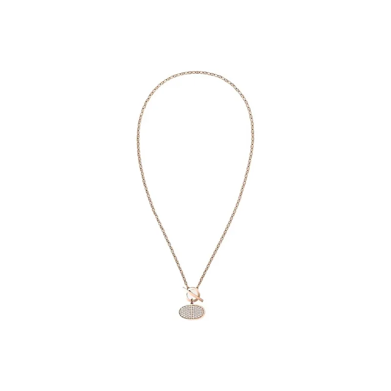 HERMES Diamond Necklaces Women's Rose Gold-2