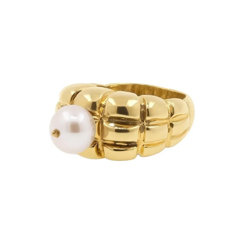 WEILAMANNI Brass Rings Women's Gold-1