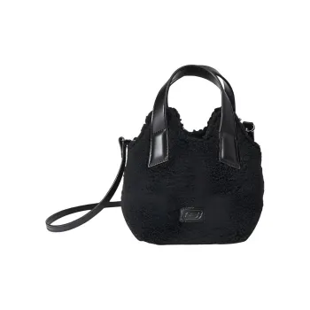 Skechers Fabric Handbag, Shoulder Bag, Crossbody Bag Regular Unisex Carbon Black