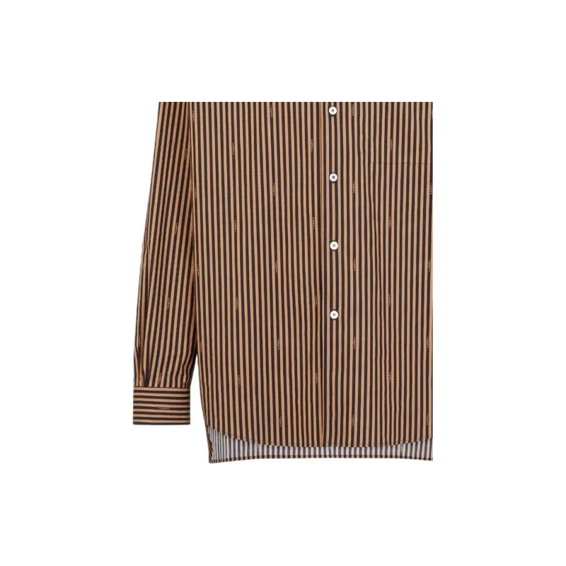 FENDI Pequin Striped Poplin Shirt-3