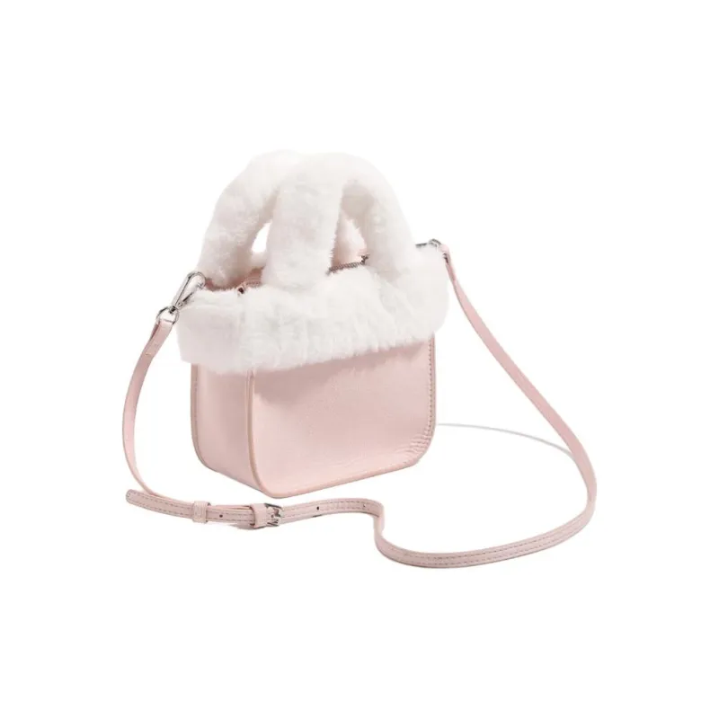 PAYOT Microfiber Synthetic Leather Shoulder Bag Crossbody Bag Handbag Regular Women's Pink/Brown/Ecru-1