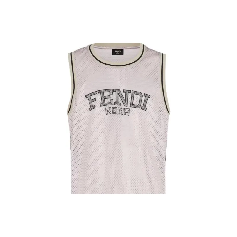 FENDI Tank Tops Men Gray-6
