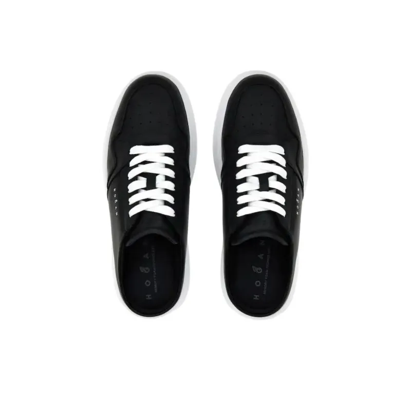 HOGAN Skyscraper Closed Toe Slippers 6.5cm Women's Black-4