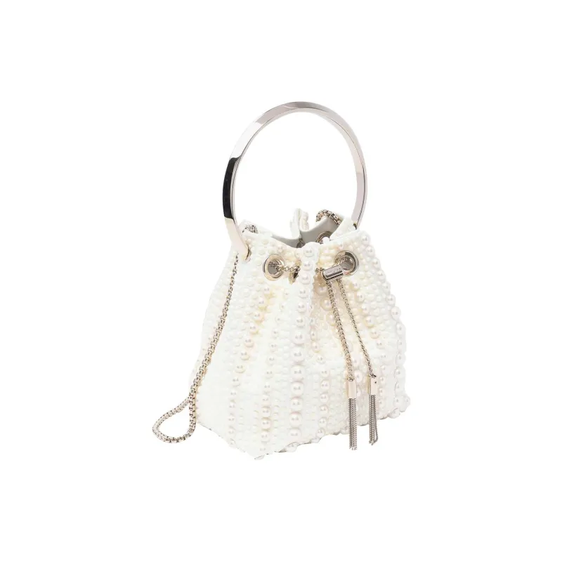 Jimmy Choo Embellished Drawstring Bucket Bag-1