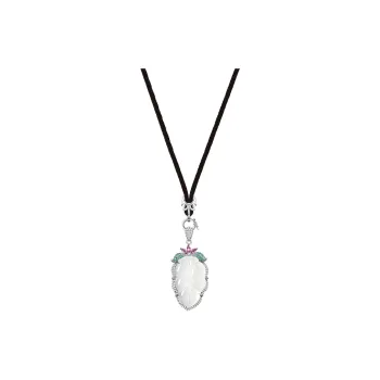 Heart Grass Chalcedony Jade Necklaces Women's