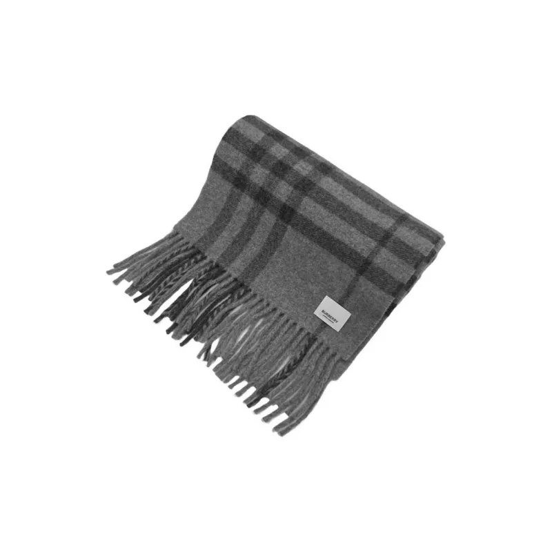 Burberry Wool Knit Scarves Men's Gray-1