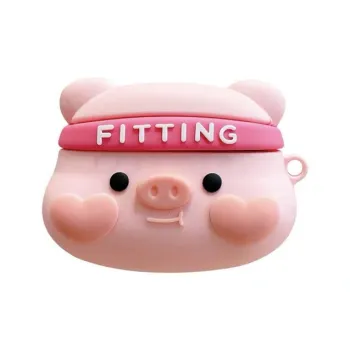 CHRROTA Compatibility Xiaomi Redmi Buds5 Pro/Red Beige Buds4Pro Silicone Cartoon Piglet Bluetooth Earphone Case