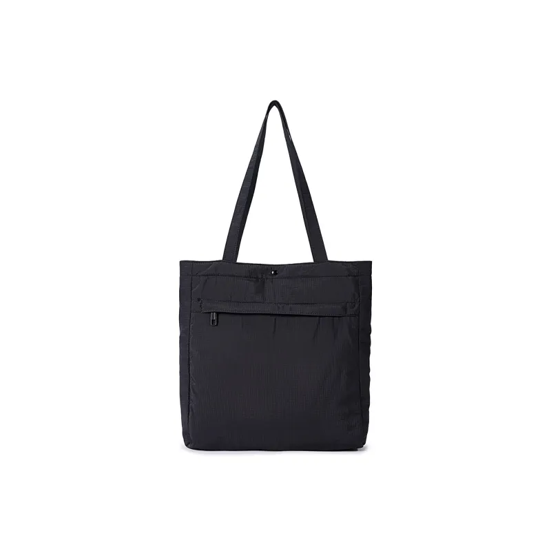 Dubaolu Diamond Pattern Dark Texture Fabric Shoulder Bag Tote Large Size Unisex Black/Apricot-5
