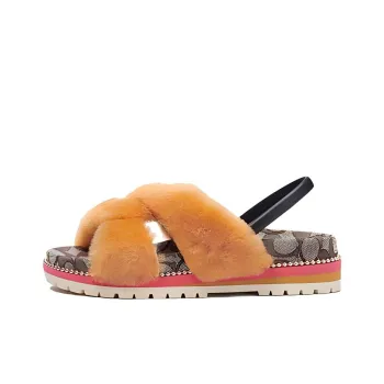COACH TALLY Strap Sandals 1cm Women's Cream Sugar Color