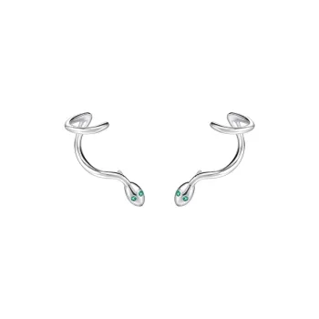 Heart Grass S925 Silver Stud Earrings Women's