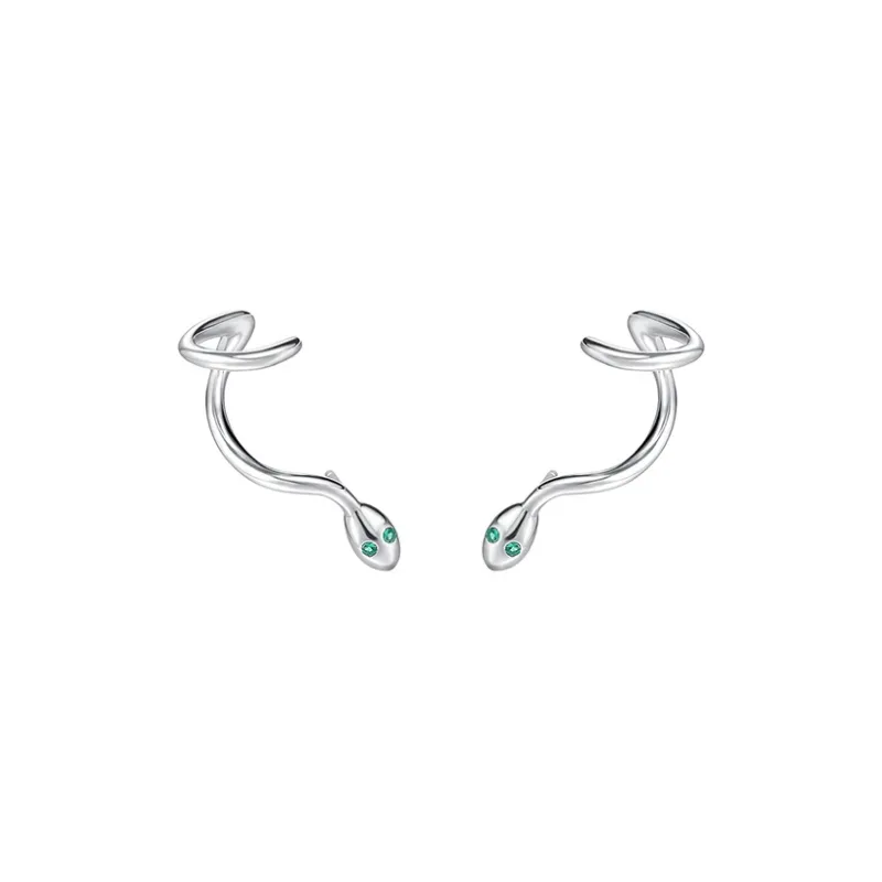 Heart Grass S925 Silver Stud Earrings Women's-0