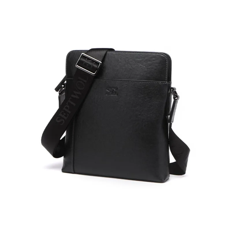 SEPTWOLVES Cow Leather Daylight Bag Crossbody Bag Regular Men's Black-1