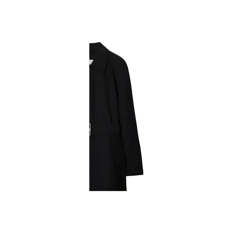 Burberry Long Nylon Cotton Padded Car Coat Women's Black-5