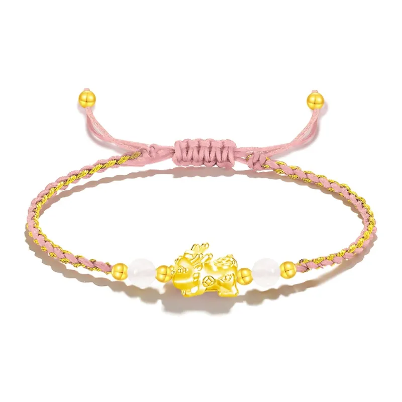 GUDS GAVE S999 Fine Silver Woven Rope Bracelets Women's-4