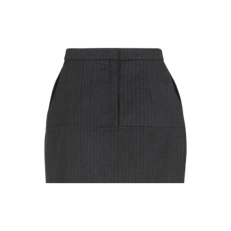 FENDI FW24 Casual Long Skirts Women's Black-3