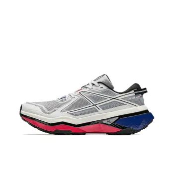 Anta Hunter Fury 2 Slip Resistant, Abrasion Resistant Cushioning Low Top Trail Running Shoes Women's Gray Red Blue