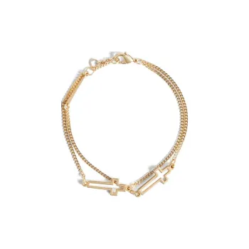 DSQUARED 2 Cross Charm Chain Linked Bracelet