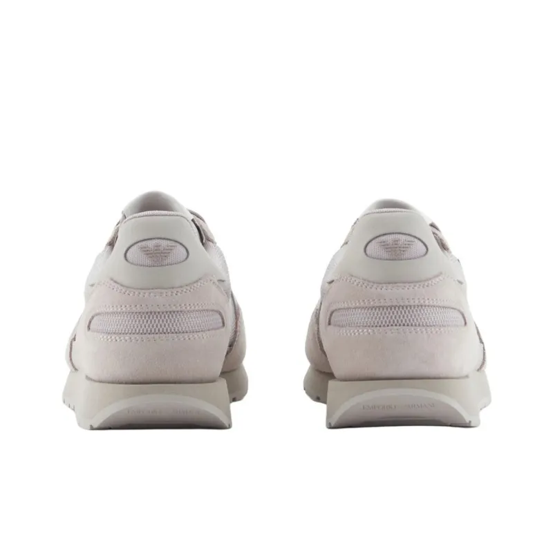EMPORIO ARMANI Eagle-patch Suede-panelled Sneakers-3