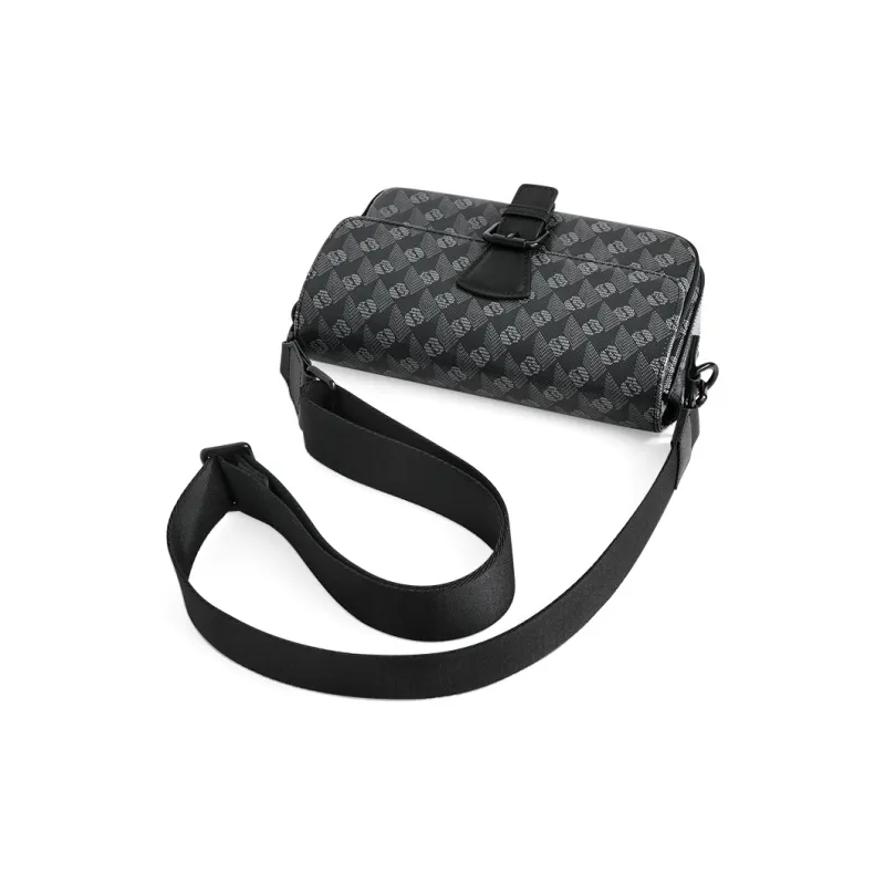 GUDI PVC Crossbody Bag Unisex Black-3