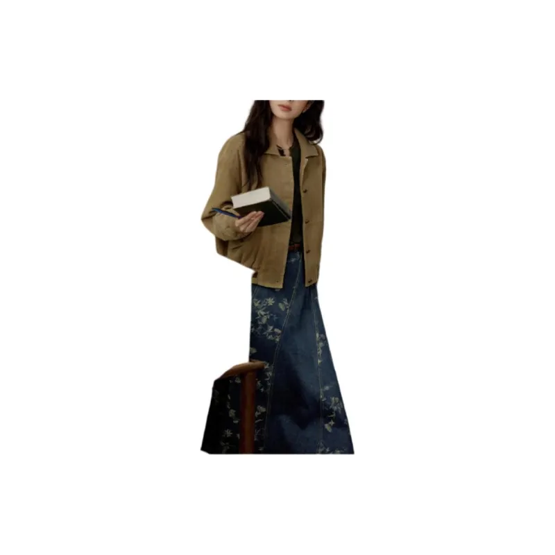 SOLIGHTER Jackets Coats Women's Silver Apricot Yellow-4