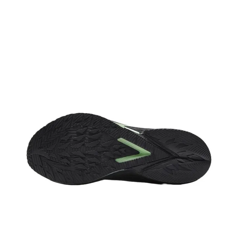 Anta Anti Slip Wear Resistant Low Top Running Shoes Men's Black Gray Green-5