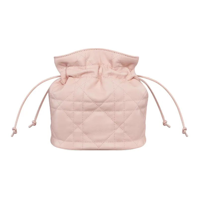 DIOR Miss Caro Sheepskin Bucket Bags Shoulder Bags Mini Women's Rouge Pink-4
