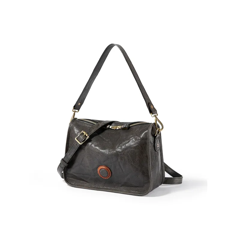 DIFENISE Top Grain Cow Leather Crossbody Bag Women's Multicolor-6