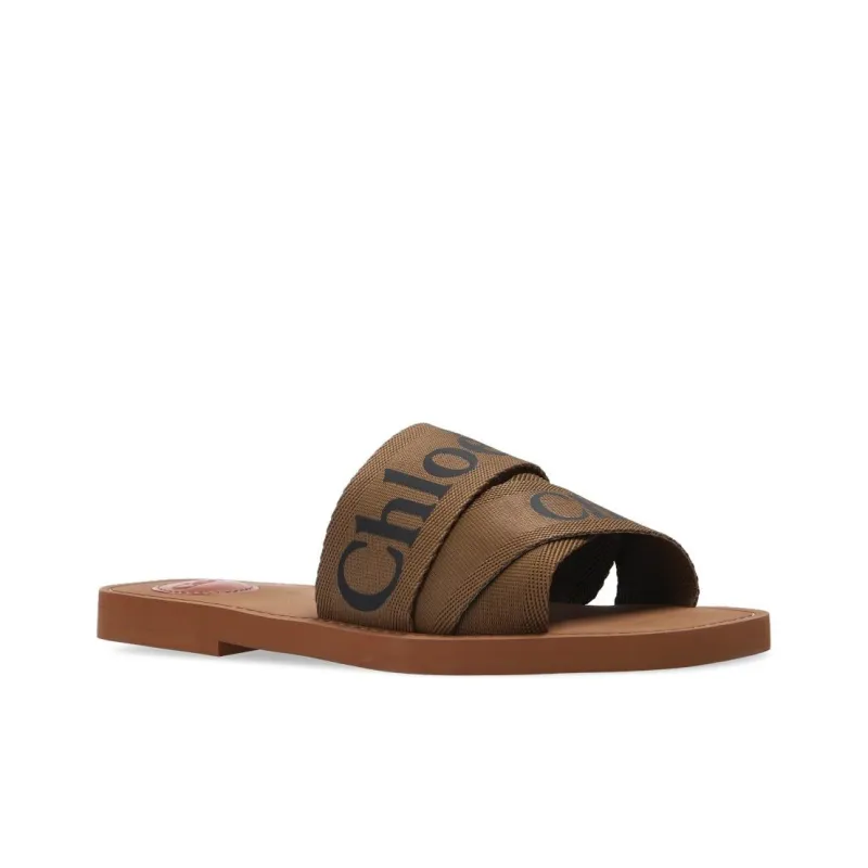 Chloe Woody Slide Slippers Women's Brown-2