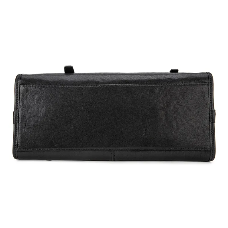 VENOF Top Grain Cow Leather Shoulder Bag Women's Vegetable Tanned Brown/Vegetable Tanned Black-14