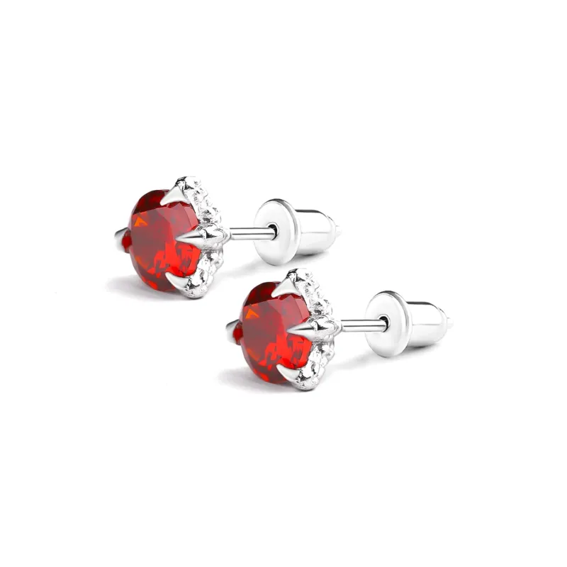 Welcome To The Treasure Alloy Zircon Stud Earrings Unisex-0