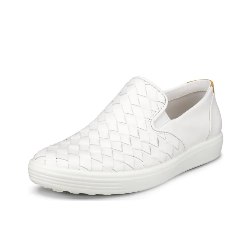 Ecco Soft 7 Casual Single Shoes Women's White-1