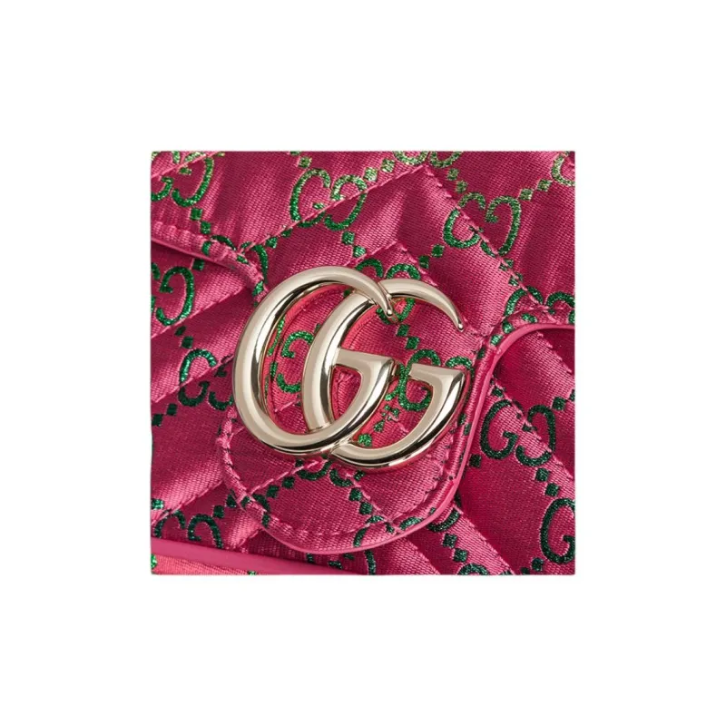 GUCCI GG Marmont Canvas Shoulder Bag Extra Mini Women's Pink-6
